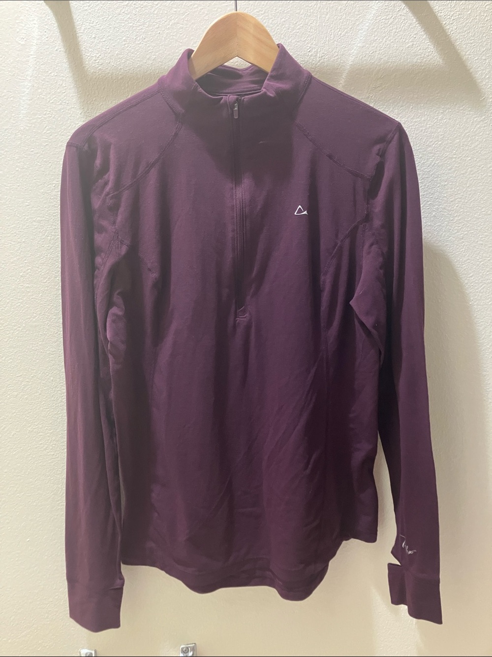 🍃💜Paradox Merino Wool Blend Long-Sleeve Half-Zip Pullover - Plum